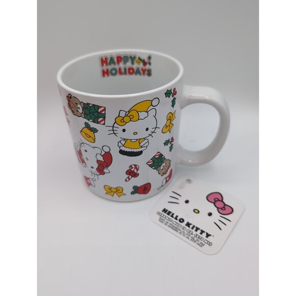 Hello Kitty Christmas Happy Holidays Coffee Cup Mug - Picture 1 of 2